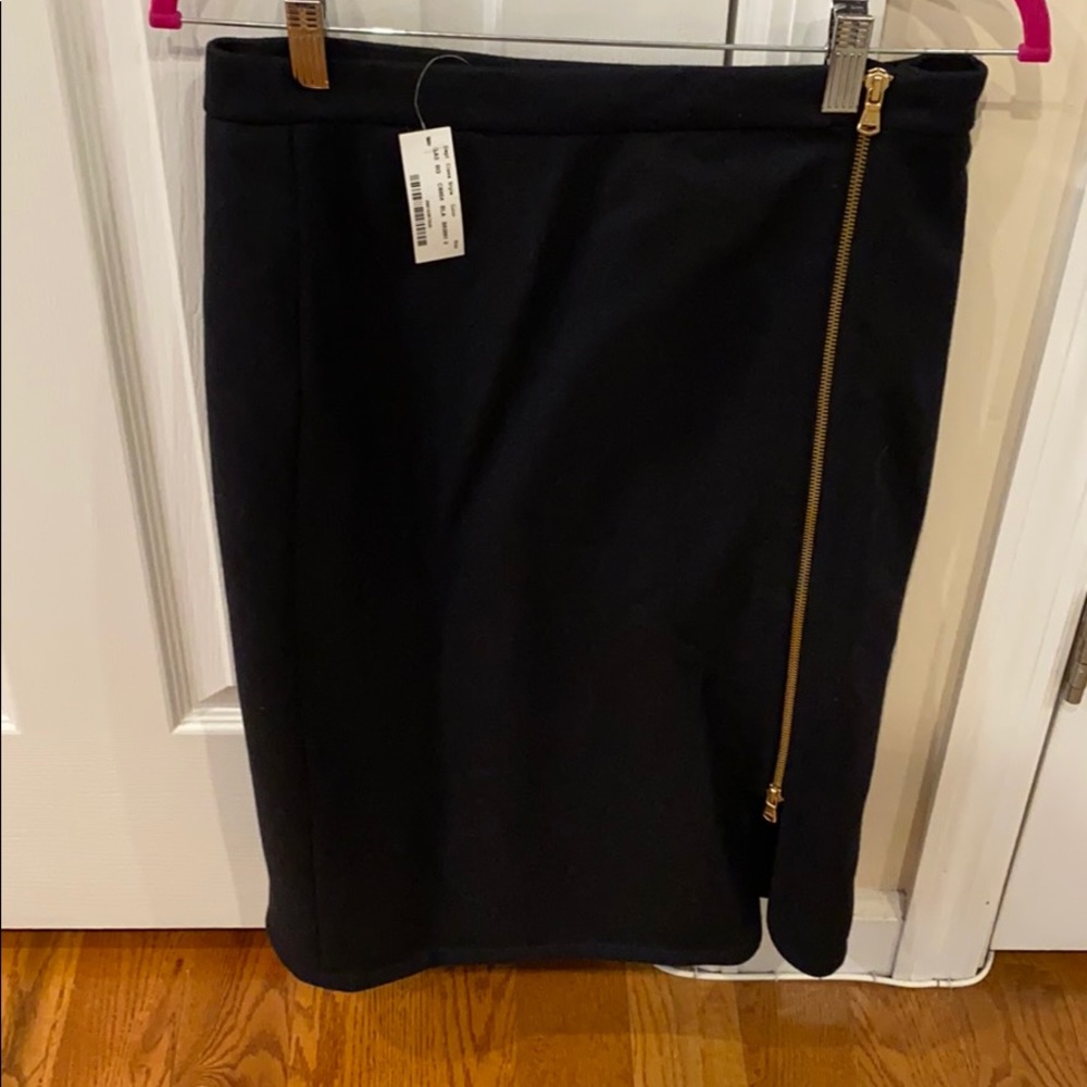 Black wool skirt